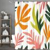 Colorful Leaf Shower Curtain, Bathroom Decorative Shower Curtain, Waterproof Shower Curtain with Hooks
