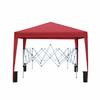 Folding Gazebo 3 x 3 m, waterproof, winter-proof, with 4 side walls, 4 sand bags, UV protection 50+, garden, party, camping, steel frame (Burgundy)