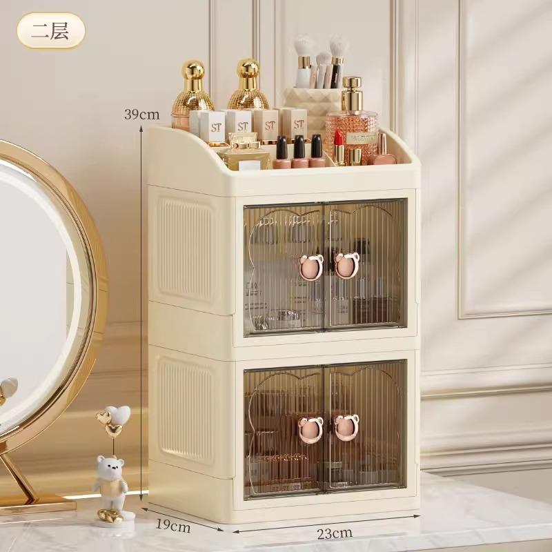 Cosmetics Storage Box Desktop Premium Sense Dresser Drawer Shelf Washing Table Skin Care Finishing Cabinet Shelf