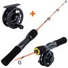 Ice Fishing Spinning Combos 2 Pieces Ice Fishing Rod and Mini Ice Fishing Reel Winter Fishing Tackle