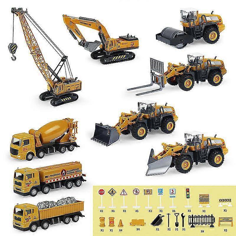 Alloy Die-cast Sliding Toy Car 1:55 Simulation Engineering Vehicle/transportation/sign Construction