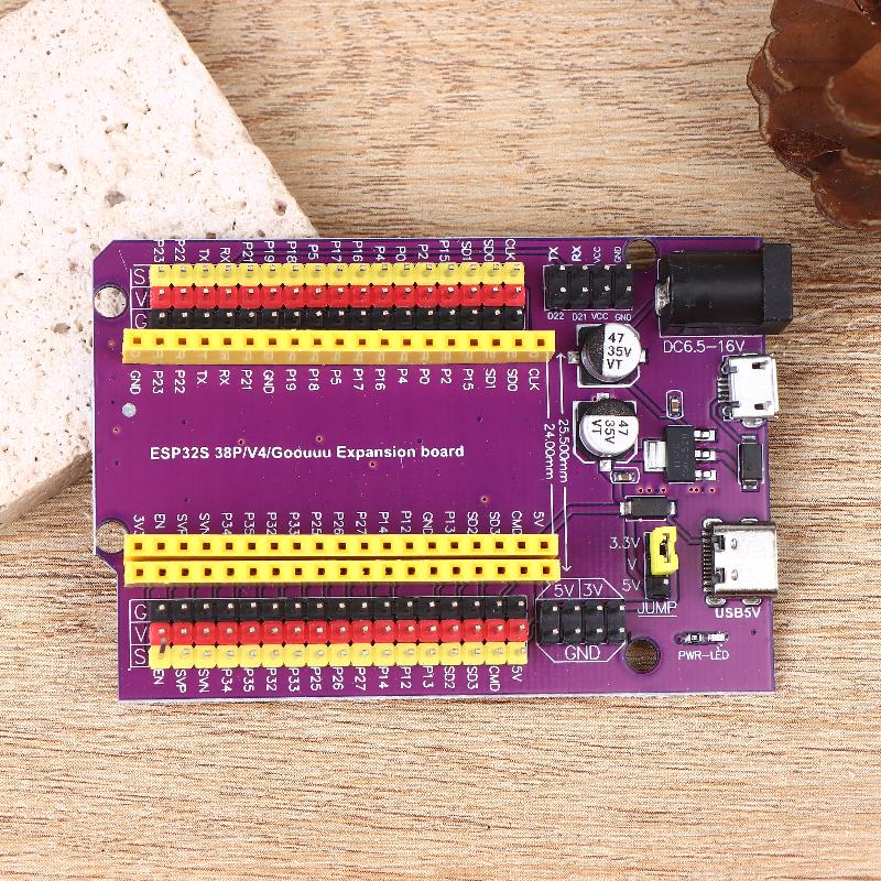 Esp32/Esp32-S Development Extension Board 38-Pin With Triple Power Input (Type-C/Micro Usb/Dc) For Stable Diy Applications