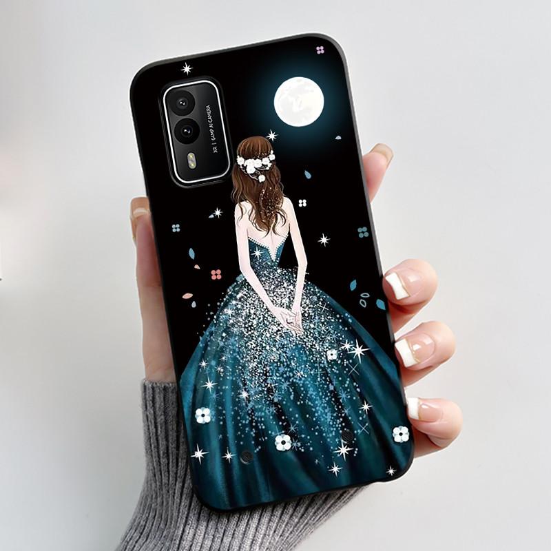 Printed Phone Case For Nokia XR21 Coque Capa Soft Silicone Black Shell Cover Cute Flower Cartoon Casing Fundas