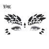 Easter Eve Party Gems Face Makeup Temporary Tattoo Sticker, Faux Crystal Jewelry Flash Nightclub Rhinestone Teardrop Eyeliner Decoration for