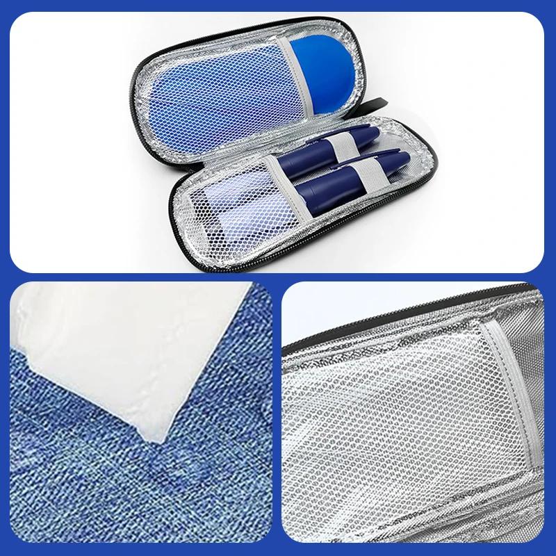 Portable Insulin Cooling Bag for Diabetes Medicine Travel Cold Storage Pocket Cooler Glaciated Pen Pack Drug Freezer No Ice Bars