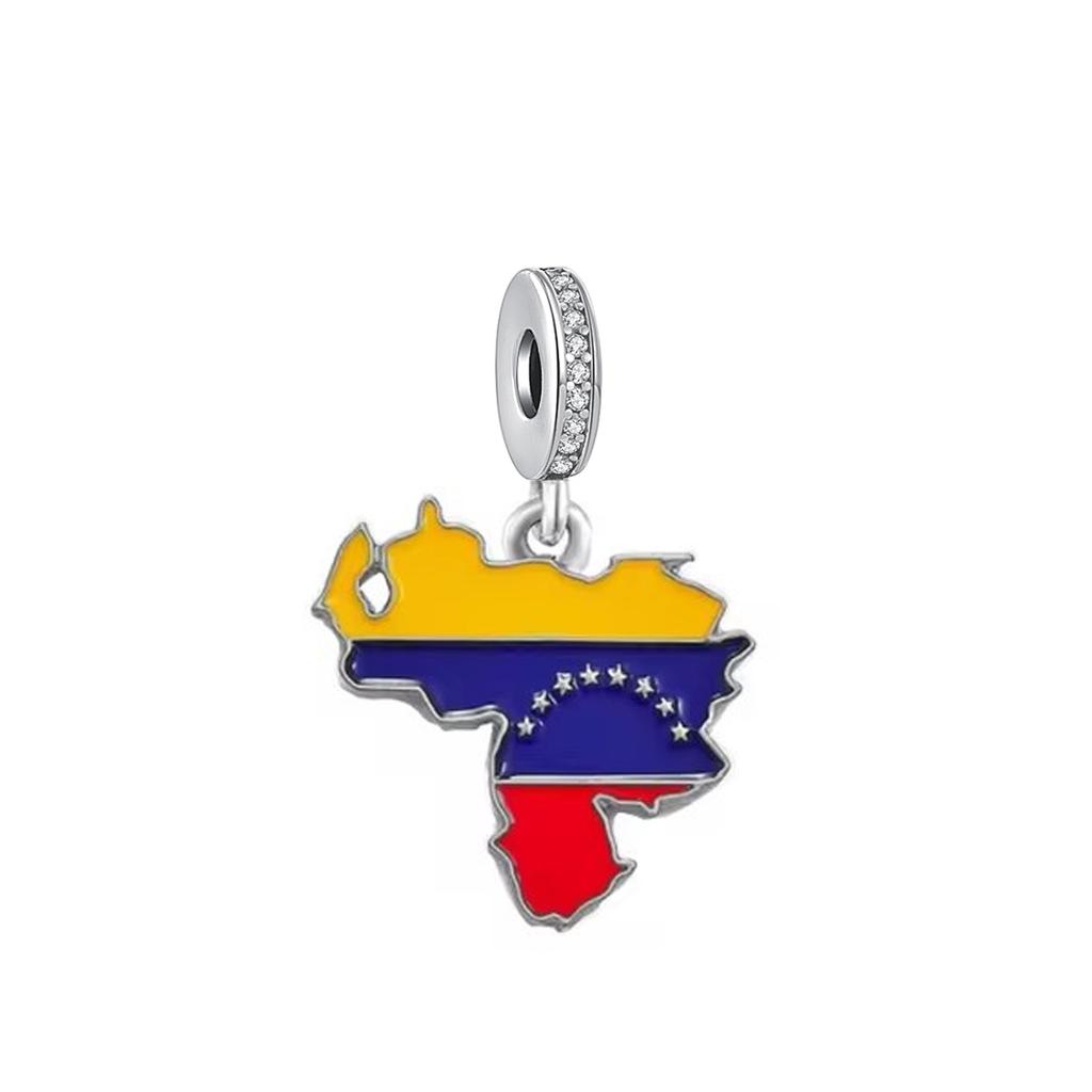 New Copper Canada American Flag Spaceship Map Charm Fit Original Bracelet Accessories Women Jewelry
