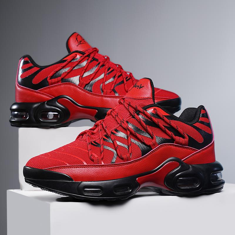 Men Sneakers Running Fashion Outdoor Jogging Sports Shoes Mesh Breathable Cushioning Black Basket Footwear Male Plus Size 39-46