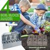2 Inch 4 Cell Seedling Greenhouse Garden Supplies Handheld Seedling Soil Block Maker Soils Blocking Tool Manual Soil Blocker