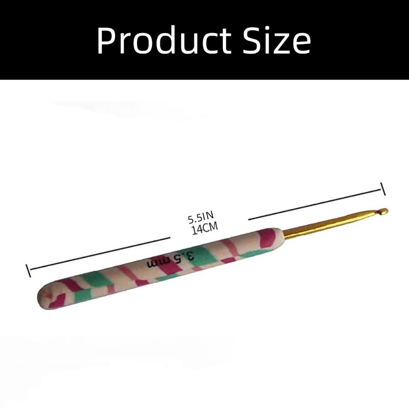 9 Stück Ergonomische Häkelnadel 2,0 mm - 6 mm Ergonomische Häkelnadel für Anfänger Stricken Häkeln Pullover Schal Handschuhe