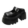 10Cm heightening bag head half slippers women's 2025 spring new small slippers wearing a pedal JK muffin shoes