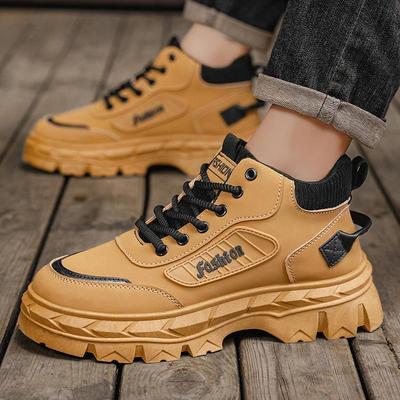 Herrenstiefel Outdoor Wasserdicht Herren Stiefeletten Herren Plateau Arbeitssicherheitsschuhe für Herren Lässige Wanderschuhe Atmungsaktive Herren Sneaker