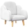 Children's Armchair, Cloud Design, Super Soft Touch, for Children 18-36 Months, 46x51x55 Cm, White