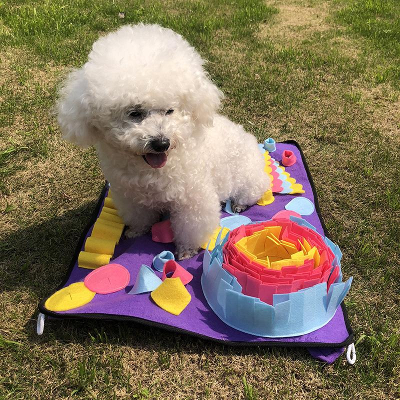 

Pet Sniffing Pad Slow Feeding Soft Nonwoven Bite Resistant Prevent Slipping Dog Snuffle Pad for Pet Dog