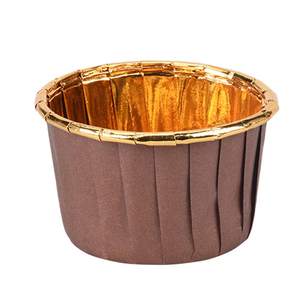 50/100pcs Aluminum Foil Cupcake Paper Cup Muffin Cupcake Liner Oilproof Cupcake Liner Baking Cup Paper Cups Kitchen Accessories