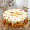 Hello Autumn! Sunflower Pumpkin Tablecloth To Create A Warm Autumn Table Tablecloth Rectangular And Round