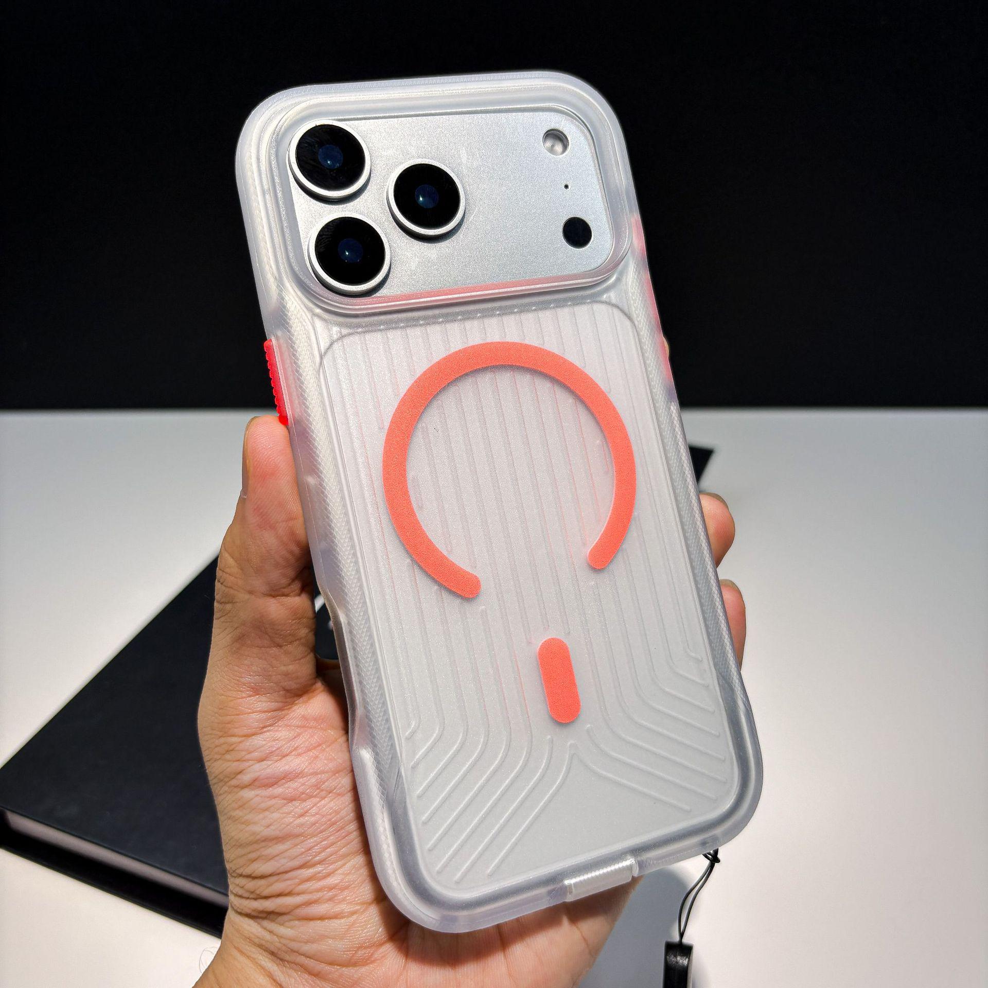 

Luminous Magnetic Anti-slip Strip for Apple 17PROMAX iPhone16 Matte Soft Case iPhone 17 Air