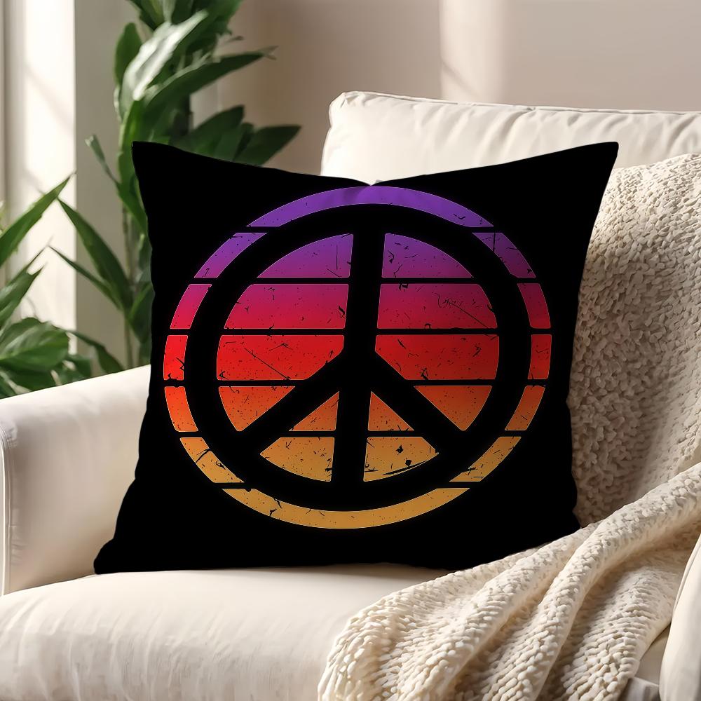 Fashion Peace Sign Nature Assortment cushion cover Pillow Cover Decoration Room Home Sofa living Office Car Nordic Simplicity