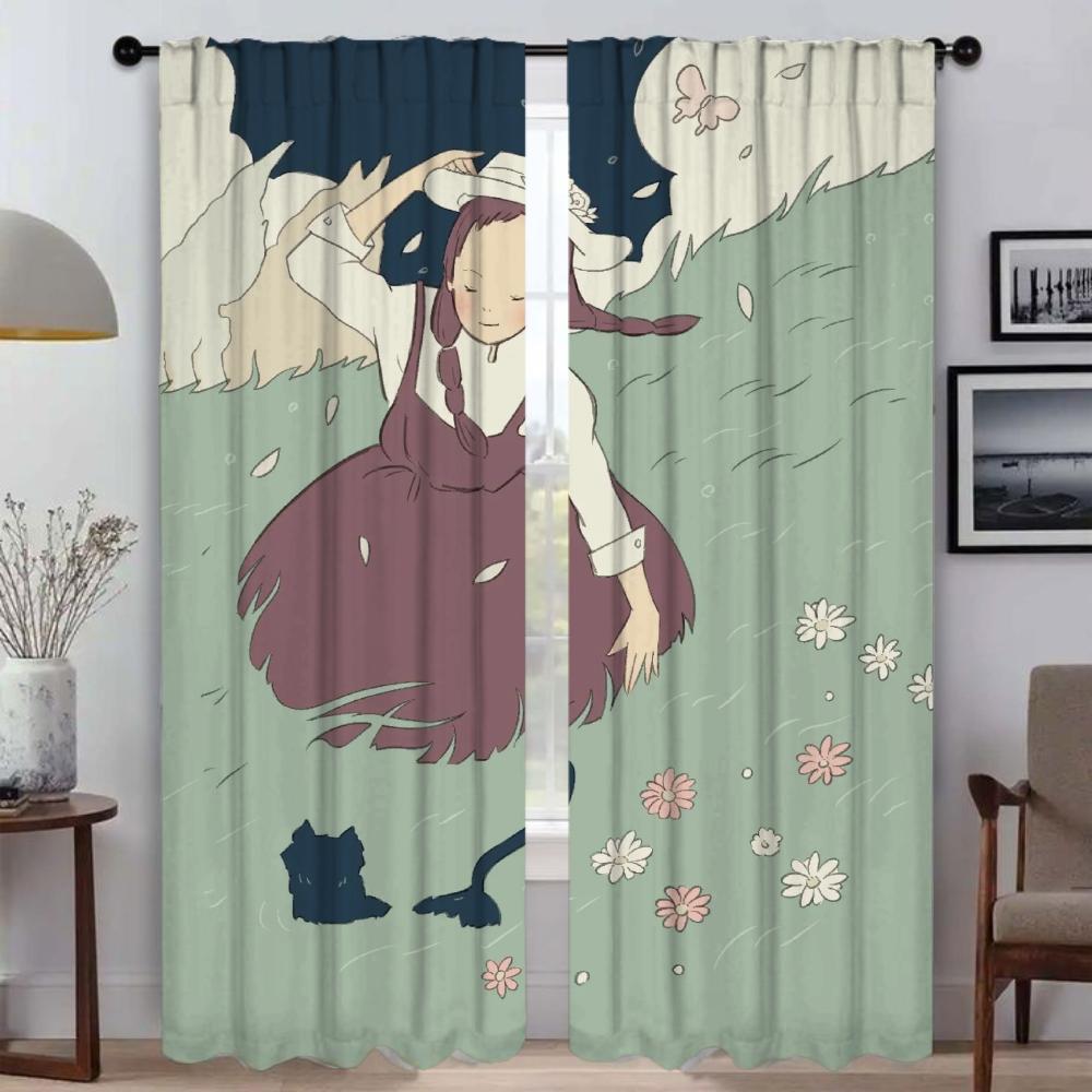 Dream Girl Curtains Child Room Partition Kitchen Curtains for Camera Halloween Decoration Blackout Curtain Shades Living Elegant