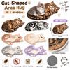 Crystal Velvet Bathroom Carpet Soft Bedside Door Mat Creative Cat-Shaped Area Rug  Home Decor
