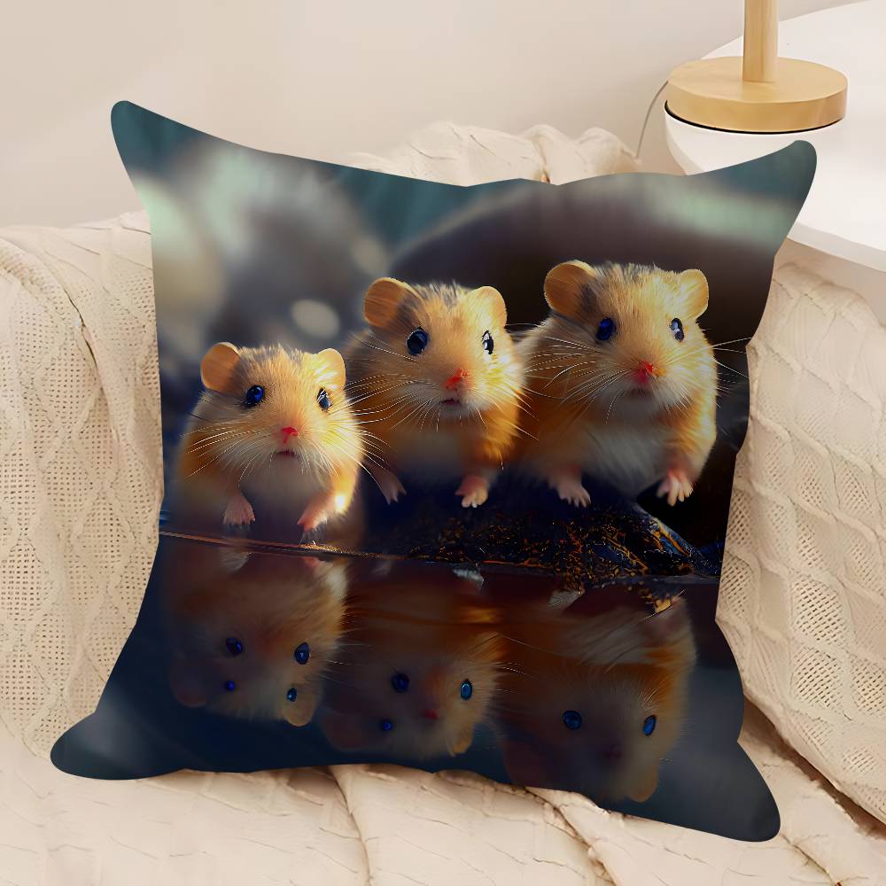 Söt Hamsterkudde Gåva Hemmakontor Dekoration Kudde Sovrum Soffa Bil Kuddfodral Kuddfodral