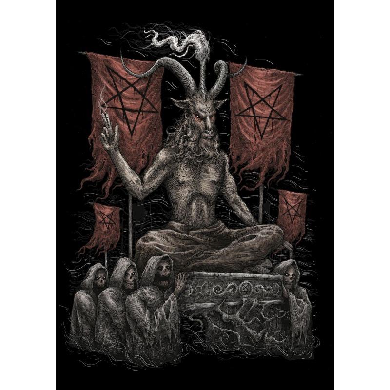 Poster Satanic Stil Gotic Demon Lucifer Gotic 666 Satan Baphomet Pictură pe Pânză Artă de Perete Imagine pentru Camera de Zi Decor Acasă
