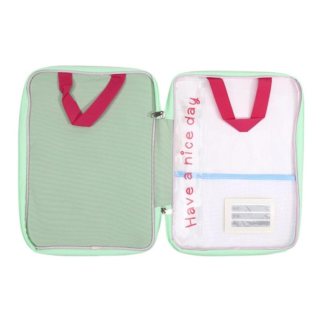Large Capacity Waterproof Handheld Study Bag Elementary School Subject Test Paper Storage Bag Transparent Exam Pouch