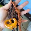 Llavero de cuerda tejida con pan pequeño de agua alcalina, colgante para bolso, decoración, piezas y accesorios para bolsos