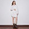 Chuyu Designer Striped Polo Collar Shirt Dress