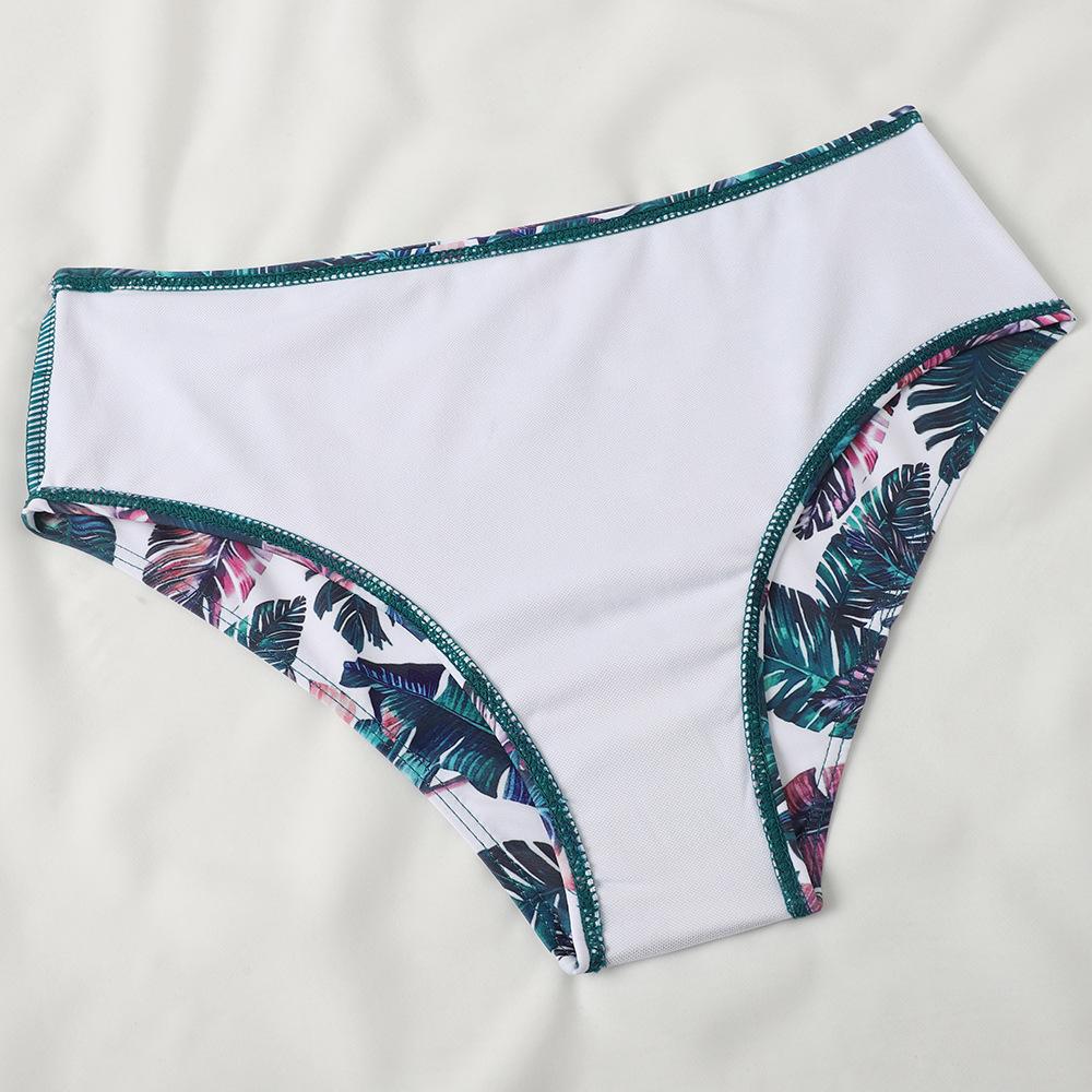 Swimsuit Women Hard Clad Steel Split Swimwear Halter Neck High Waist Sexy Leopard Bikini Sets