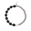 Jbans Classic Pearl Point Surgical Steel Ball Onyx Bracelet (Y2101-Ac035_Bk)