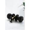 Stainless Steel Spherical Handle Lock Entrance Passage Keyless Door Lock Black Bathroom Door Lock Indoor Hardware Lockset