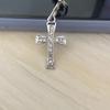 1 Piece Alloy Inlaid with Artificial Rhinestone Cross Phone Charm, Phone Lanyard, Bag DIY Accessory.Mobile Phone Accessories