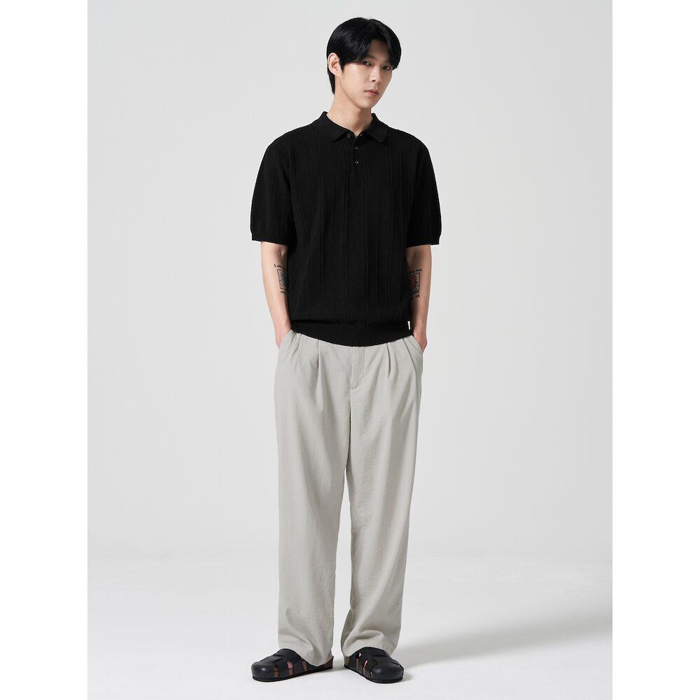 8Seconds Lecture Double-Pleat Wide Slacks Ivory (424721Ly50)