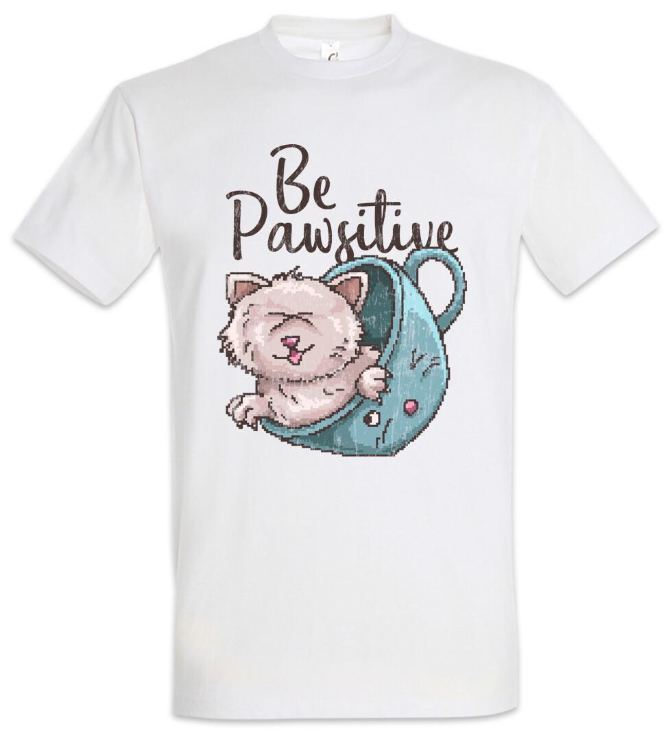 

Be Pawsitive Pixel Retro Arcade 8 16 Bit Geek Nerd Cat Cats Fun Love T-Shirt Mens Womens Tees Top 2XL