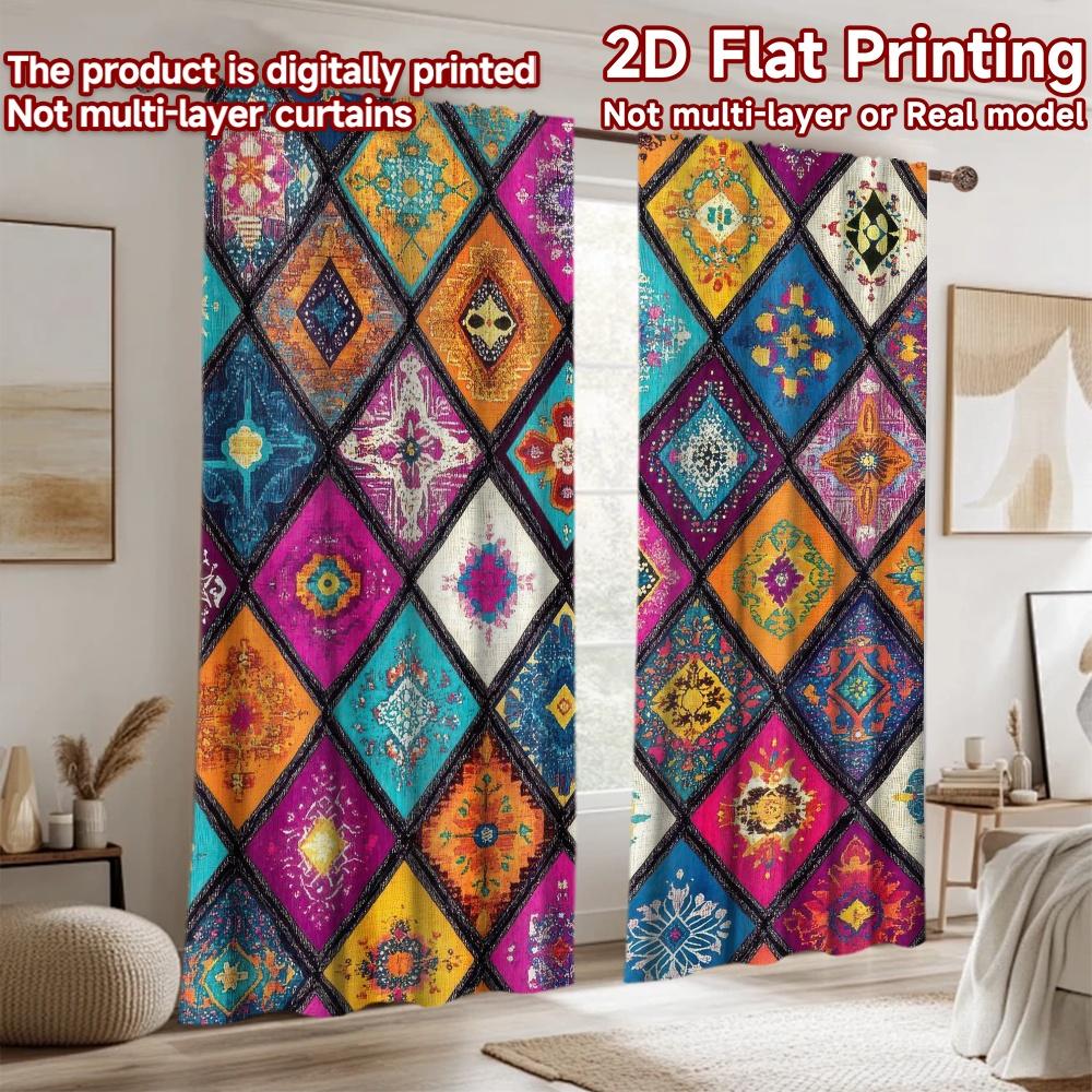 2D Flat Photography Backdrop Popular Tapestry Colorful Geometric Shapes 100% Polyester Festive Wall Decor for Photo Booths