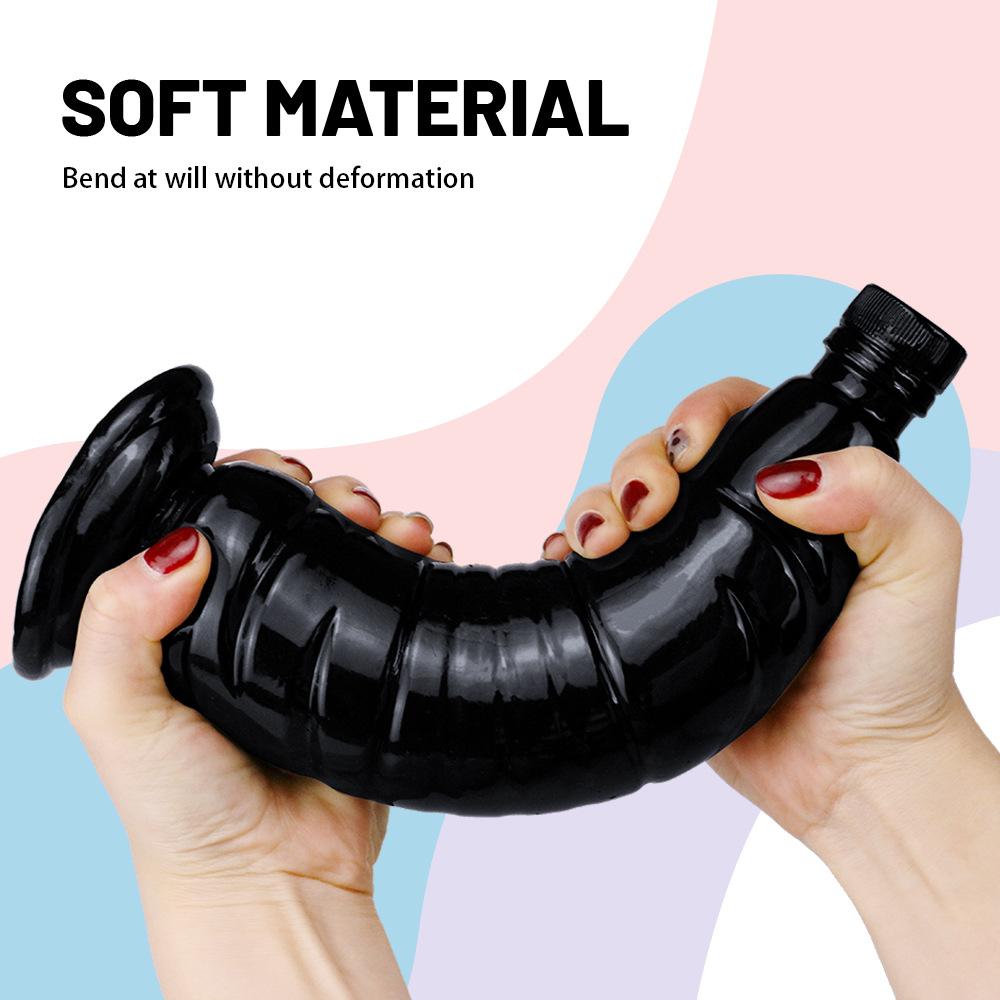 Transparent Crystal Dildo Mineral Water Bottle Shaped - Extra Large Unisex Anal Plug Dilator, Adult Sex Toy