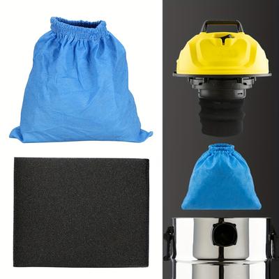 Sac textil de schimb pentru aspirator Karcher MV1 WD1 WD2 WD3 Seria NT & Capac de protecție motor Durabil pentru colectare eficientă a prafului