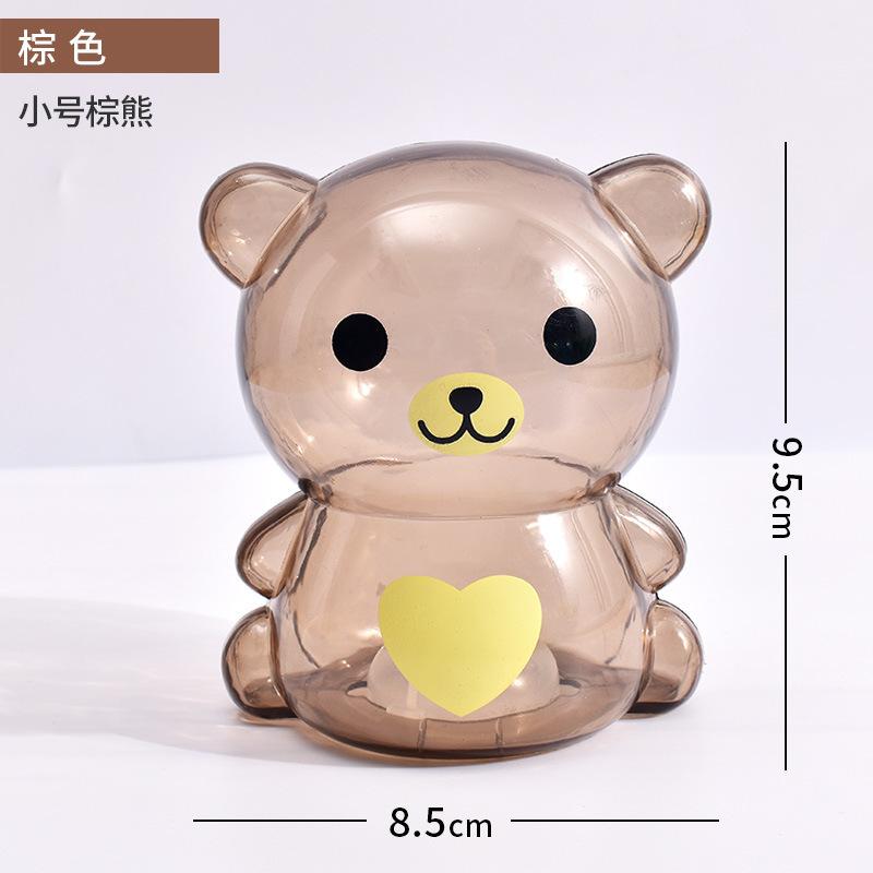 Plastic Coin Piggy Banks Bear Piggy Shape Transparent Cartoon Money Bank Creative Gift for Kids Perfect for Kids Birthday Gift