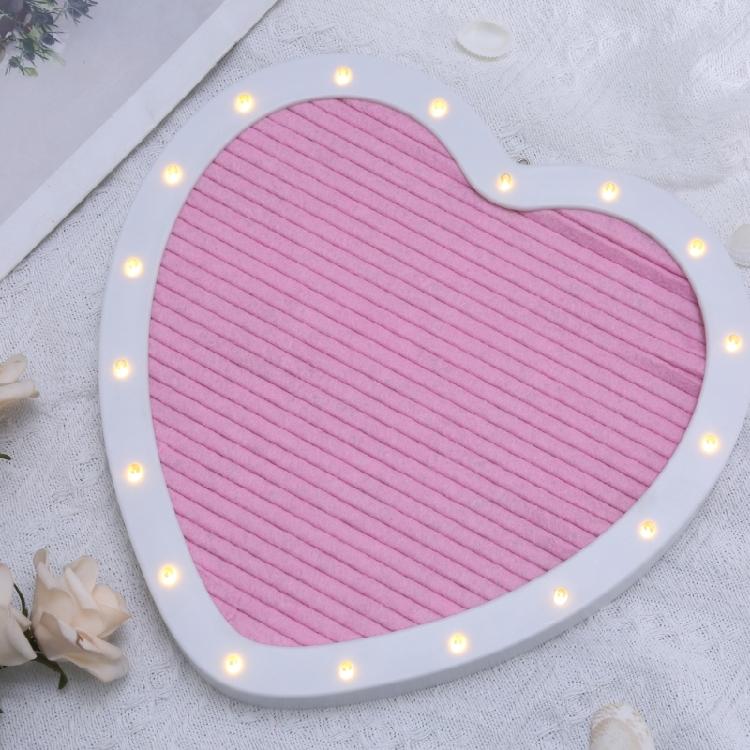 LED Lighted Heart Shaped Message Board with Stand Birthday Housewarmings Gift