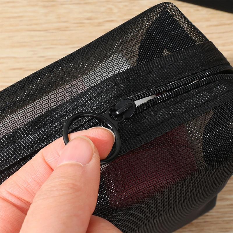 Black Makeup Bags Small Large Mesh Transparent Cosmetic Bag Organizer For Cosmetics Storage Pencil Cases Neceser Pouch