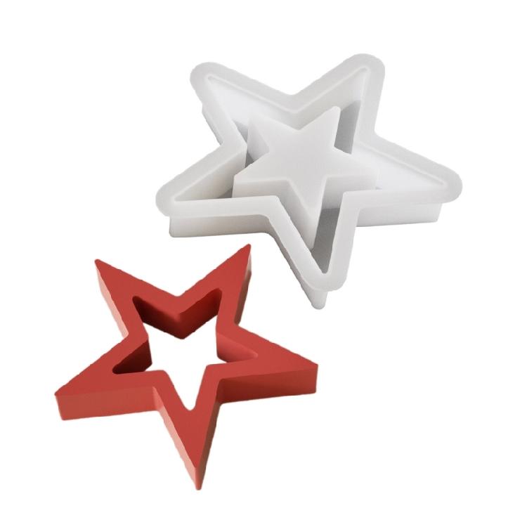 Modische Stabile Silikon-Sternformen Tragbar für Handgemachte Weihnachtsanhänger Elegante Ausgehöhlte Designs Einfach zu Verwenden