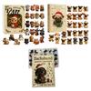 Weihnachts-Adventskalender 2026 Eule/Hund Kalender, 24 Tage Countdown mit Mini-Tierfiguren-Box-Ornamenten, PVC Sammelfiguren für die Feiertage