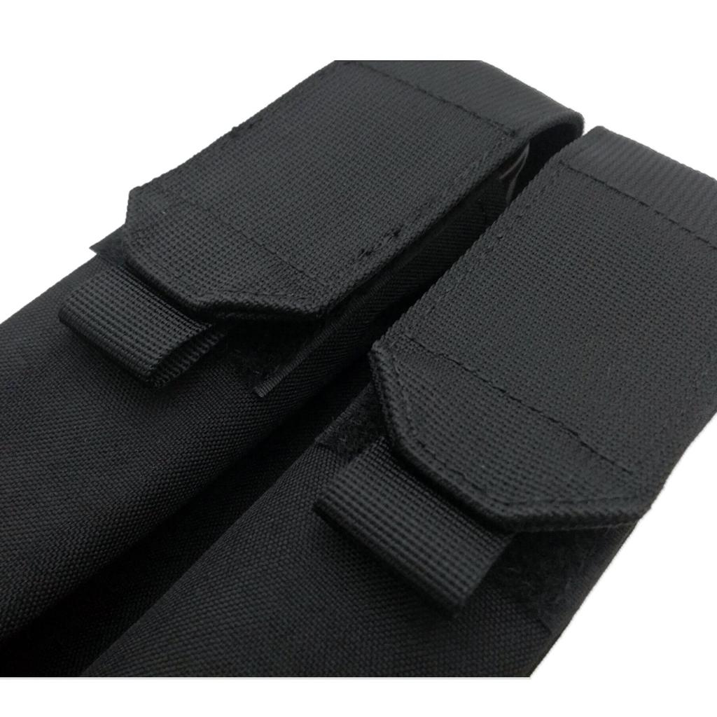 US TACTICAL P90 Double Magazine Made with Authentic Fabric Military-Grade Pouch, Black,