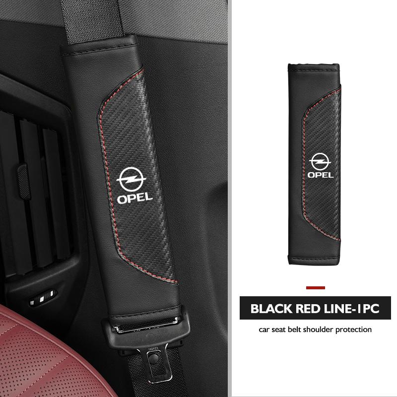 For Opel Leather Seat Belt Shoulder Cover Anti-slip Protection Pads Corsa Astra H G J Insignia Vectra Zafira Meriva