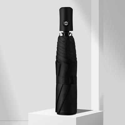 Potisk deštníku Plně automatický třídílný deštník Velký firemní Černý lepicí skládací Dárkový deštník