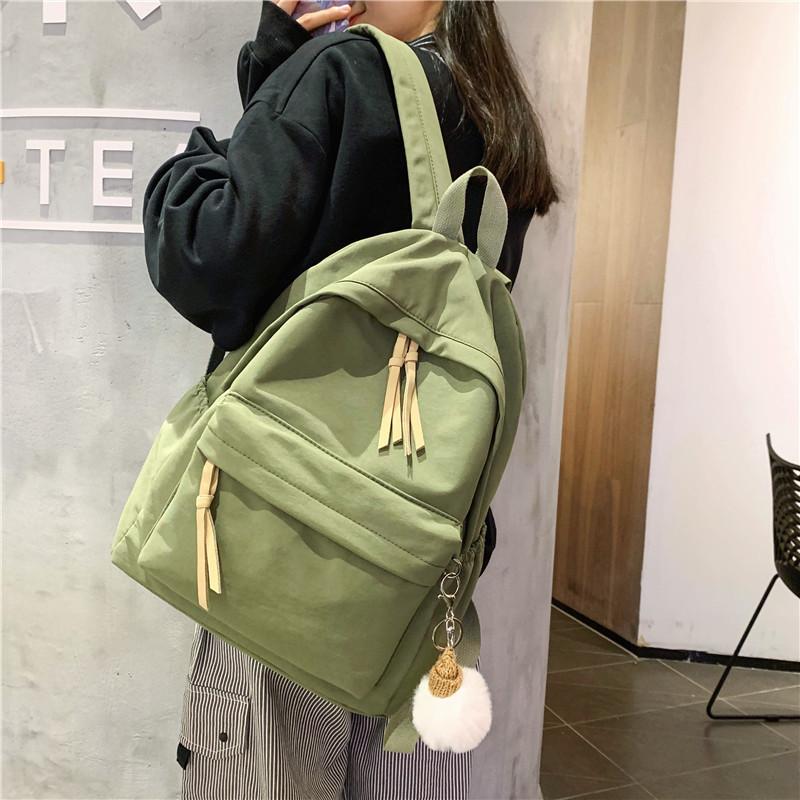 Vintage Girl Schoolbag Female Style High School College Student Junior High School Student Simple Super Fire Backpack Backpack
