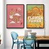 Nordic Posters And Prints 70s Vintage Love Flower Power Peace Hippie Wall Art Canvas Painting Wall Picture For Living Room Decor