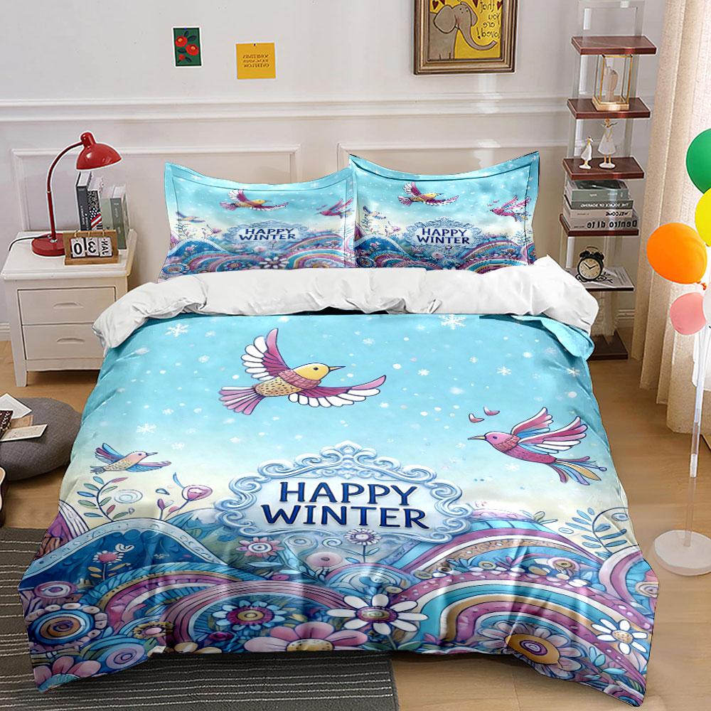 

Flying birds and flowers. Bedding sets Duvet cover sets Duvet covers Pillowcases(1 * Duvet Cover 2 * Pillowcases, without duvet insert) 135x200cm