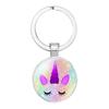 New Crown Unicorn Time Gem Simple Pendant Keychain Bag Charm Zinc Alloy