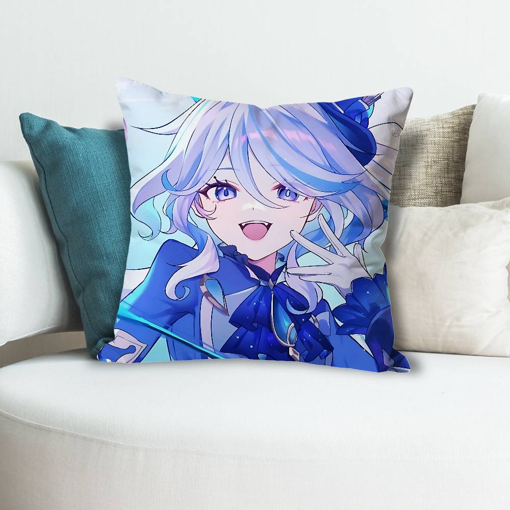 

GGenshin Impact FFurina Various Sizes Square Pillow Case For Car Home Bedchamber Decor Custom Valentine gift 30x30 cm